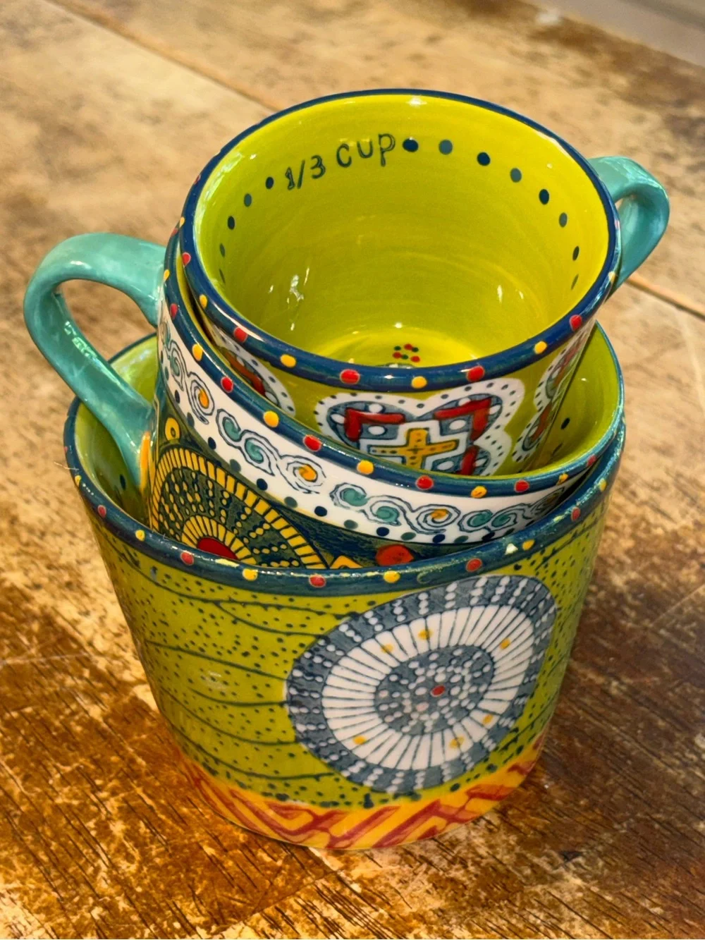 Anthropologie 3pc measuring cup set